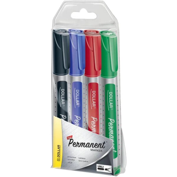 Dollar Permanent Marker Wallet Of 4 Pieces