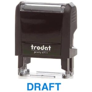 Trodat Printy 4911 Stamp "Draft" - Blue