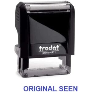 Trodat Printy 4911 Stamp "Original Seen" - Blue