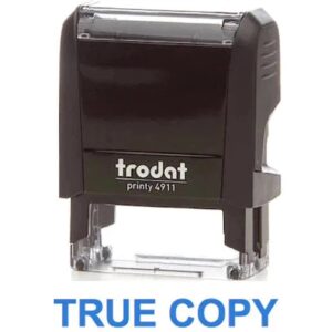 Trodat Printy 4911 Stamp "True Copy" - Blue