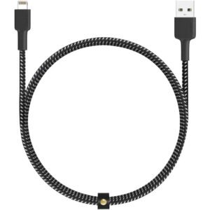 Aukey Black Braided Nylon Mfi Lightning 1.2M Cable