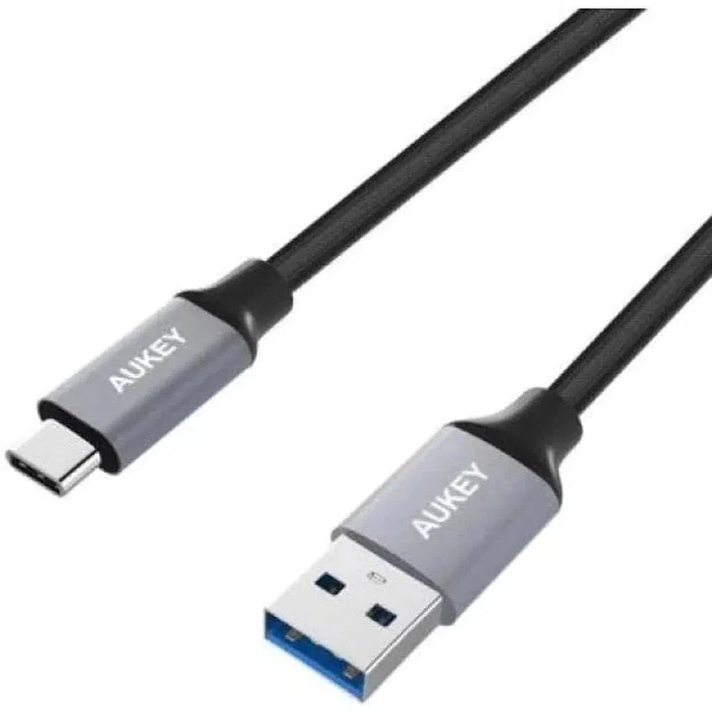 Aukey Braided Nylon Usb3.1 To Usb C 2M Cable - Black - Image 3