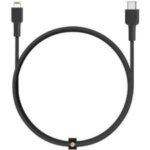 Aukey Nylon Braided 2M Usb-C To Lightning Cable - Black