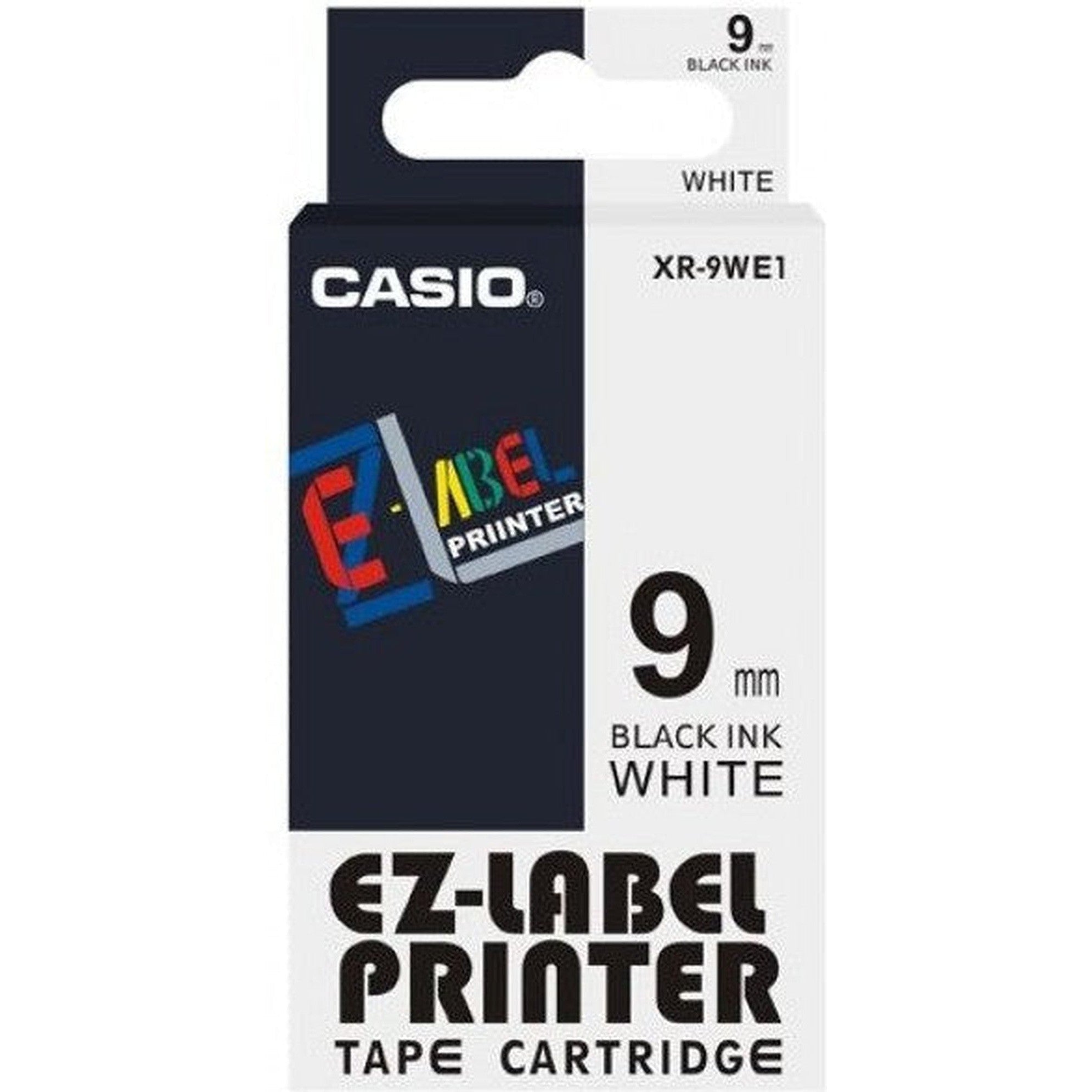 Casio 9Mm Black-On-White Standard Label Tape (Xr-9We1) Burhan