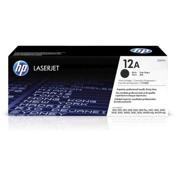 Hp 12A Black Original Laserjet Toner Cartridge Q2612A