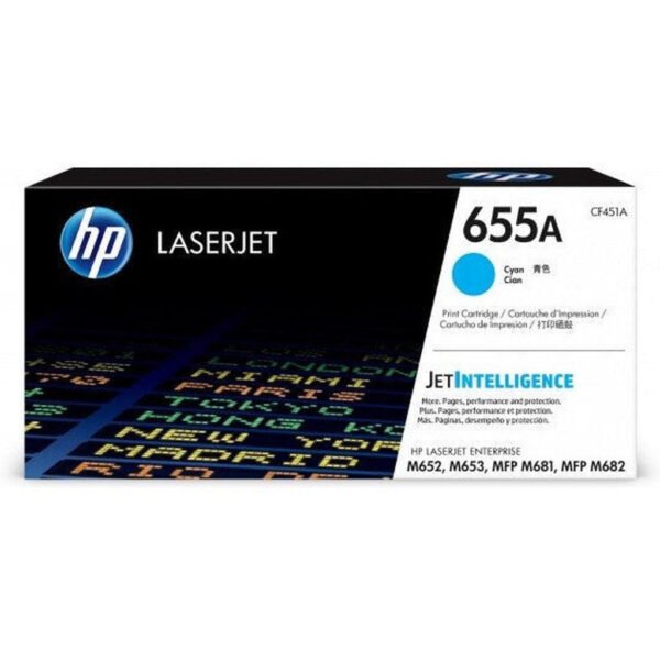 Hp Cf451A Cyan Toner 655A