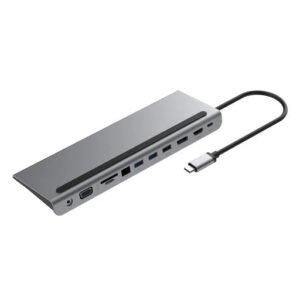 Powerology 11 In 1 Multi-Display USB-C Hub And Laptop Stand