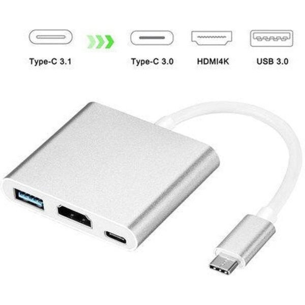 Type-C To Hdmi 3 In 1 Adapter Hdmi Usb 3.0