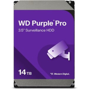 Western Digital 14TB WD Purple Pro Surveillance Internal Hard Drive HDD - SATA 6 Gb/s, 512 MB Cache, 3.5" - WD142PURP